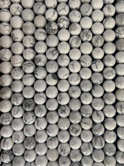 Howlita Branca Bola Lisa 8mm