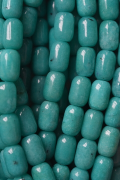 J12A - Jade Amazonita Tambor 8x12mm