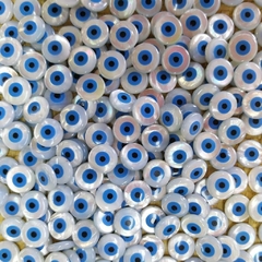OG10 - Olho Grego Madrepérola 10mm/Unidade