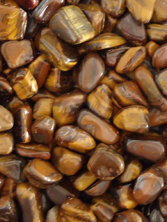 Pedra Olho de Tigre rolada