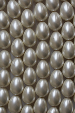 SH13 - Pérola Shell Branca Gota Fosca 13x15mm