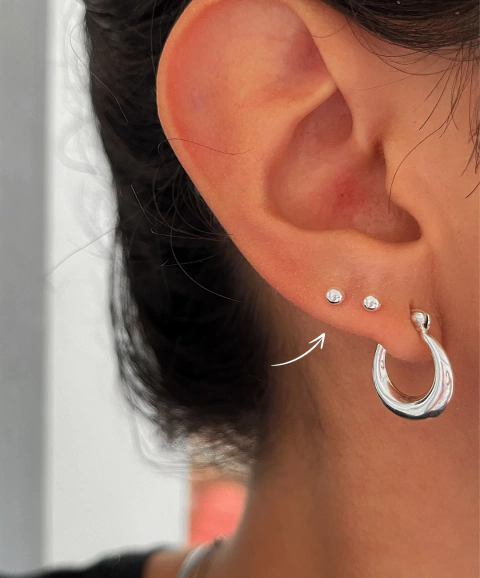 Miniatura puntito 3 mm plata (unidad)