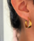 Argollas Diane 2,2 cm acero dorado (par)