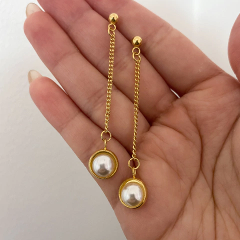 Aros Libi acero dorado (par)