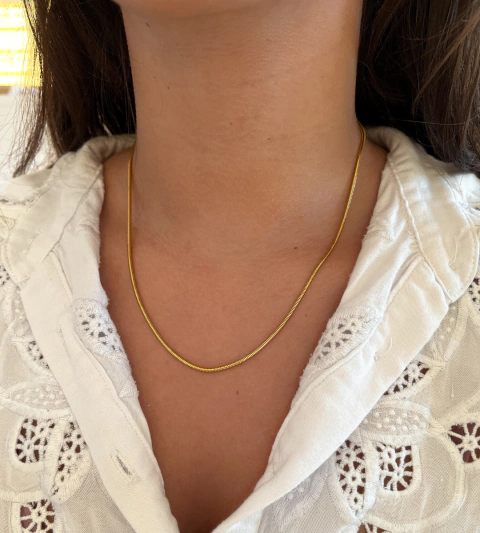 Collar Clapton 2 mm - Acero dorado - comprar online