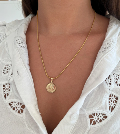 Collar Benito acero dorado - comprar online