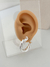 Semi argollas Emily acero blanco (par) - Alaris Accesorios