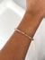 Pulsera Galia cristal ámbar plata - Alaris Accesorios