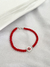 Pulsera Amor cristal roja plata - comprar online