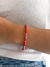Pulsera Galia cristal roja plata - comprar online