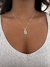 Collar inicial B strass regulable acero blanco en internet