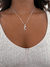 Collar inicial C strass regulable acero blanco en internet