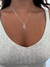 Collar inicial S strass regulable acero blanco - comprar online