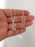 Collar inicial C strass regulable acero blanco - comprar online
