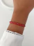 Pulsera roja bolitas acero quirúrgico - tienda online