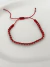 Imagen de Pulsera roja bolitas acero quirúrgico