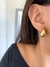 Aros Milán gota 1,8 cm acero dorado (par) - Alaris Accesorios