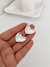 Imagen de Aros Love acero blanco (par)