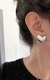 Aros Love acero blanco (par) - Alaris Accesorios