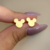 Aros Mickey acero dorado (par)