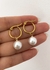 Argollas Pearl acero dorado (par) - comprar online