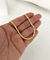 Cadena chata gruesa acero dorado - comprar online