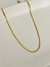 Cadena chata gruesa acero dorado - tienda online