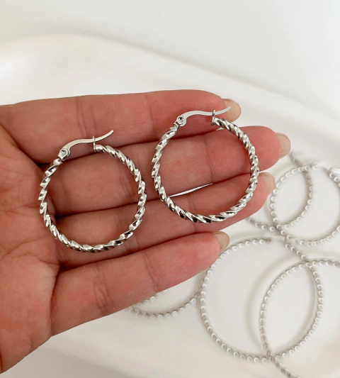 Argollas Kate acero quirúrgico (par) - comprar online