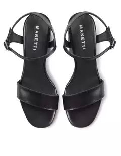 Sandalias Amelie Negro 100% Cuero / Manetti en internet