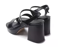 Sandalias Amelie Negro 100% Cuero / Manetti - comprar online