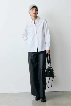 Camisa Recortes con Strass / Ver - comprar online