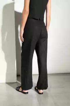 Pantalon Lino Sastrero Negro/ Ver - Azzaro Lanús