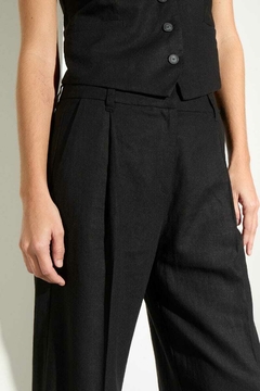 Pantalon Lino Sastrero Negro/ Ver en internet