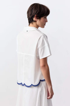 Camisa Bordado Azul / VER - tienda online