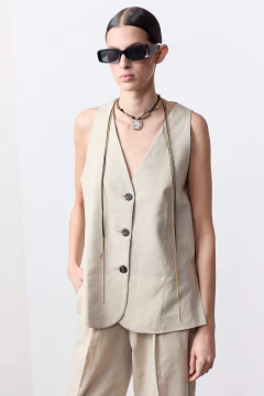 Chaleco Largo Lino / VER