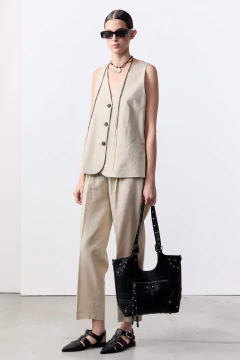 Chaleco Largo Lino / VER - comprar online