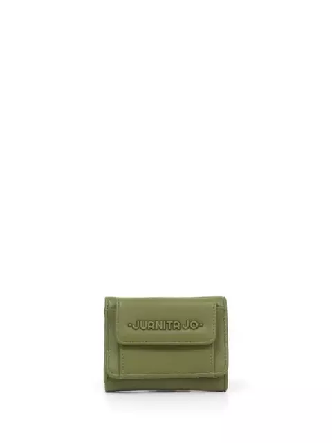 Billetera Verde Pequeña Con Bolsillo Externo/ Juanita Jo - comprar online