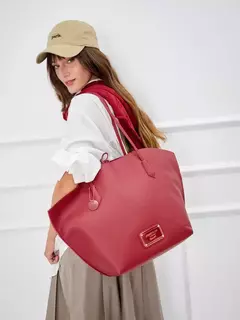 Shopping Bag Trapecio Rojo Madison/ JUANITA JO - tienda online