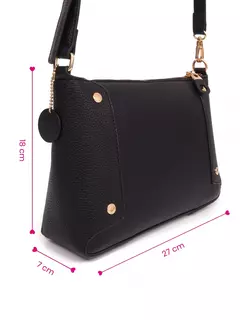 Bandolera Negra Olivia/ JUANITA JO - comprar online