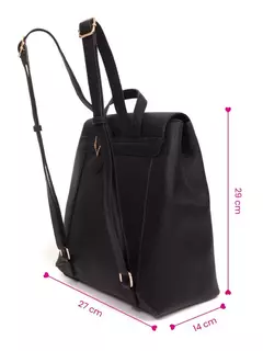 Mochila Negra Olivia/ JUANITA JO - comprar online