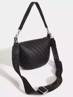 Cartera De Hombro Negro Y Fucsia Andes/ Juanita Jo - comprar online