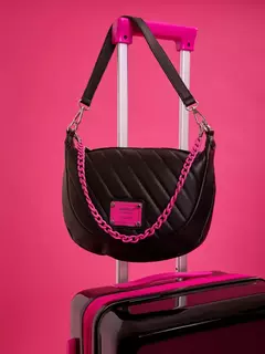 Cartera De Hombro Negro Y Fucsia Andes/ Juanita Jo en internet