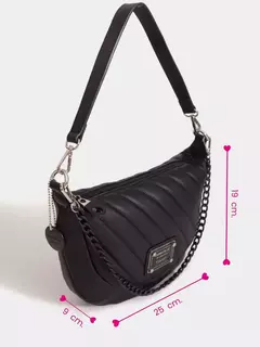 Imagen de Cartera De Hombro Negro Y Fucsia Andes/ Juanita Jo