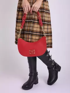 Cartera De Hombro Roja Agos / JUANITA JO - comprar online