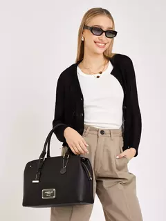 Cartera De Mano Grande Tiza Venecia Vison/ Juanita Jo