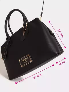 Cartera De Mano Grande Negra Venecia / Juanita Jo - comprar online