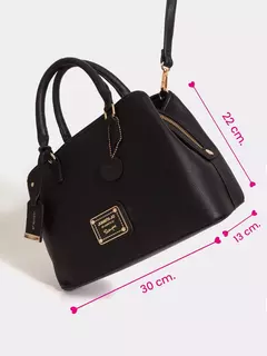 Cartera De Mano Mediana Negra Venecia/ Juanita Jo - comprar online
