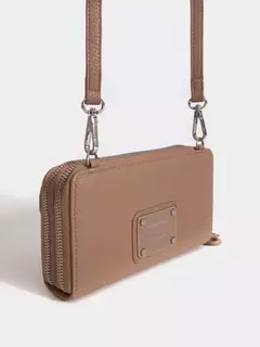 Billetera Bandolera Con Correa Negra/ Juanita Jo - Azzaro Lanús