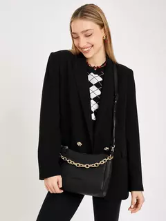 Cartera De Hombro Negra Juliana / JUANITA JO - tienda online