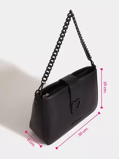 Cartera Negra Amanda/JUANITA JO - comprar online